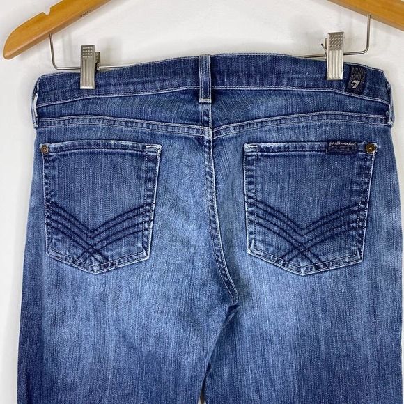 7 for all mankind DOJO Jeans / Flare Leg / Lattice Pocket / Medium Wash Sz 29 - Picture 7 of 12
